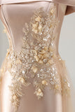 Grey Blue Mermaid Off the Shoulder Appliqued Mother of the Bride Dress with Sequins