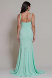 Mint Green Sweetheart Mermaid Sweep Train Bridesmaid Dress