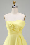 Strapless Bodycon Ruched Little White Dress