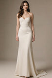 Mermaid Sweetheart Long Ivory Formal Dress