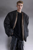 Coffee Faux Fur Reversible Men's Coat