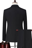 Black Notched Lapel Singel Breasted 2-piece Men Suits