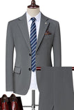 Black Notched Lapel Singel Breasted 2-piece Men Suits
