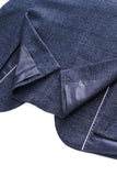 Men's Dark Blue Plaid Notched Lapel 3 Pieces Prom Suits