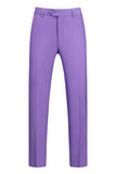 Men's Violet Single Breasted Notched Lapel 3 Pieces Prom Suits