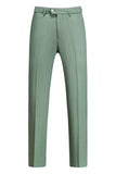 Grass Green Notched Lapel Striped 3 Pieces Men's Formal Suits