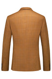 Caramel Peaked Lapel 3 Pieces Men's Prom Suits