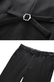 Black Peaked Lapel 3 Pieces Satin Men's Prom Suits