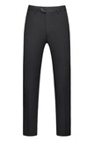 Black Peaked Lapel 3 Pieces Satin Men's Prom Suits