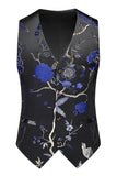 Purple Shawl Lapel Jacquard 3 Piece Men's Prom Suits
