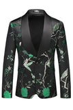 Purple Shawl Lapel Jacquard 3 Piece Men's Prom Suits