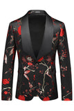 Purple Shawl Lapel Jacquard 3 Piece Men's Prom Suits