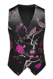 Purple Shawl Lapel Jacquard 3 Piece Men's Prom Suits