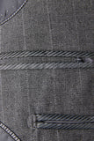 Grey 2 Piece Peak Lapel Single Breasted Men's Prom Suits
