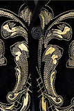 Men's Golden Jacquard 2 Piece Notched Lapel Prom Suits