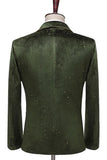 Glitter Green Notched Lapel 2 Piece Men's Prom Suit