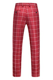 Red Striped Peaked lapel 3 Pieces Men's Prom Suits