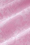 Pink Print Peak Lapel 3-Piece Men Prom Suits