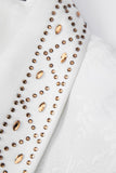 White Shawl Lapel 2-piece Men Suits with Beading