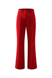 Red 2-Piece Notched Lapel Women Prom Suits With Pockets