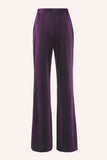 2 Piece Plum Velvet Peak Lapel Single Breasted Women's Suits