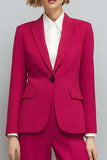 2 Piece Peak Lapel Fuchsia Women's Business Casual Suits