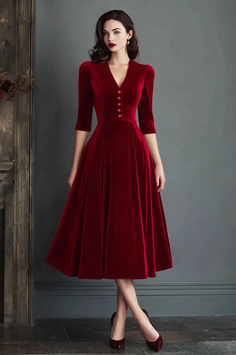 burgundy business dress Shein Burgundy Wine Fancy Party Business Career Wrap Dress Sz XL