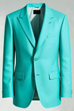 Turquoise Peak Lapel 2 Piece Men's Prom Suits