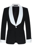 Black 2 Piece Shawl Lapel One Button Men's Suits