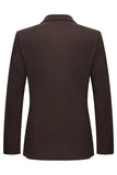 Coffee Double Breasted Peak Lapel 2 Piece Men's Suits