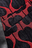Black Red Shawl Lapel Printed Prom Blazer