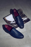 Black Casual Slip-On Leather Men's Shoes