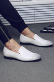 Black Casual Slip-On Leather Men's Shoes