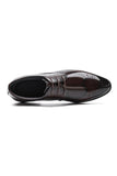Dark Brown Leather Men's Party Shoes