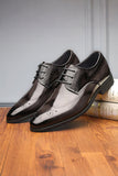 Dark Brown Leather Men's Party Shoes
