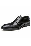 Brown Lace-Up Leather Men's Shoes