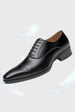 Brown Lace-Up Party Leather Men's Shoes