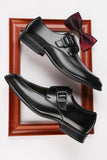 Brown Leather Slip-On Men's Wedding Shoes