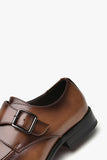 Brown Leather Slip-On Men's Wedding Shoes