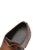 Brown Leather Slip-On Men's Wedding Shoes