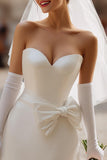 Sweetheart Ivory Bodycon Short Wedding Dress (without Gloves)
