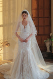 Long Ivory Tulle Wedding Veil