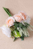 Romantic Artificial Wedding Flower Pink & White Bridal Bouquet