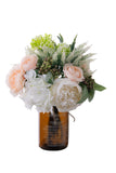 Romantic Artificial Wedding Flower Pink & White Bridal Bouquet