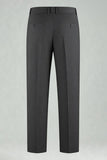 Dark Grey Straight Leg Men's Suits Pants