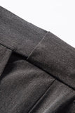 Dark Grey Straight Leg Men's Suits Pants