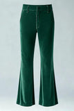 Dark Green Flared Men's Suits Pants