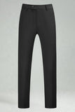 Burgundy Red High Waisted Men's Suits Pants for Wedding