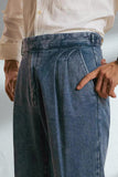 Blue Grey Straight Leg Denim Men’s Trousers