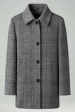 Dark Grey Lapel Single Breasted Long Men's Winter Coat